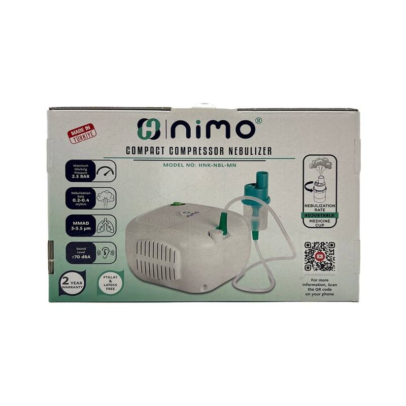 Nimo Kompressorlu Nebulizator Kompakt Mini — portativ mini inhalyator